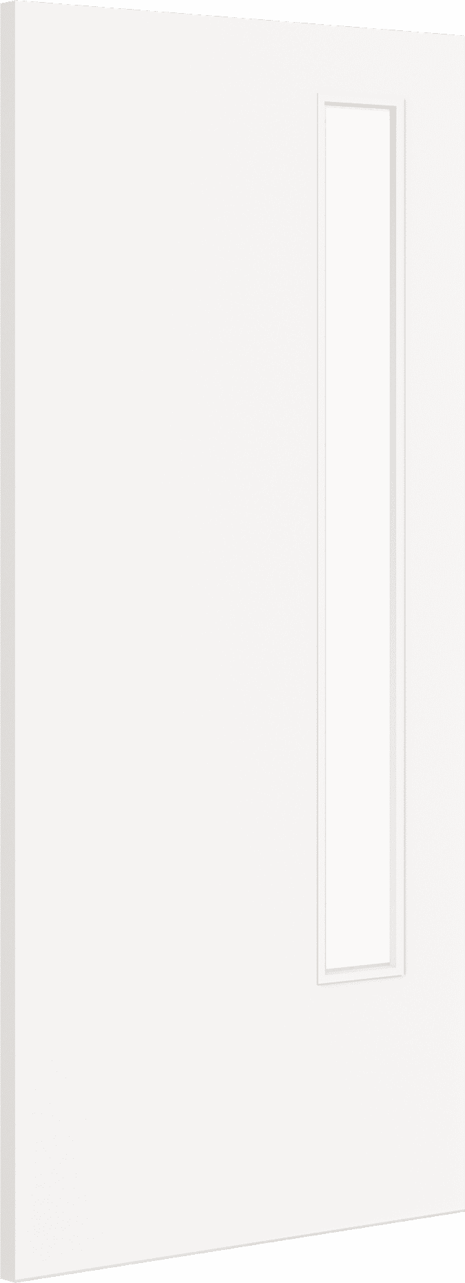 2040mm x 626mm x 44mm Architectural Paint Grade White 13 Clear Glazed Fire Door Blank