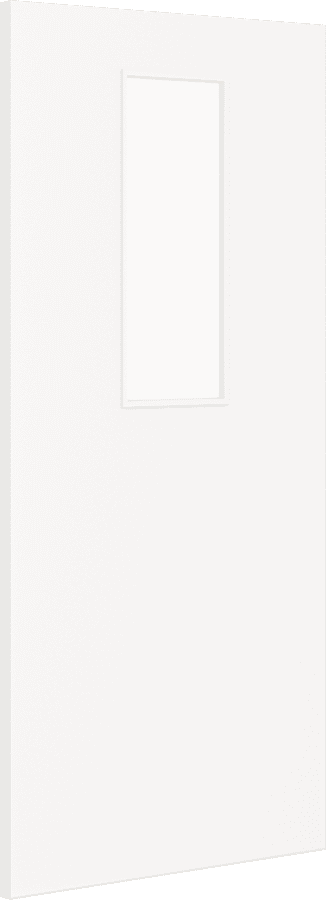 Architectural Paint Grade White 14 Clear Glazed Fire Door Blank
