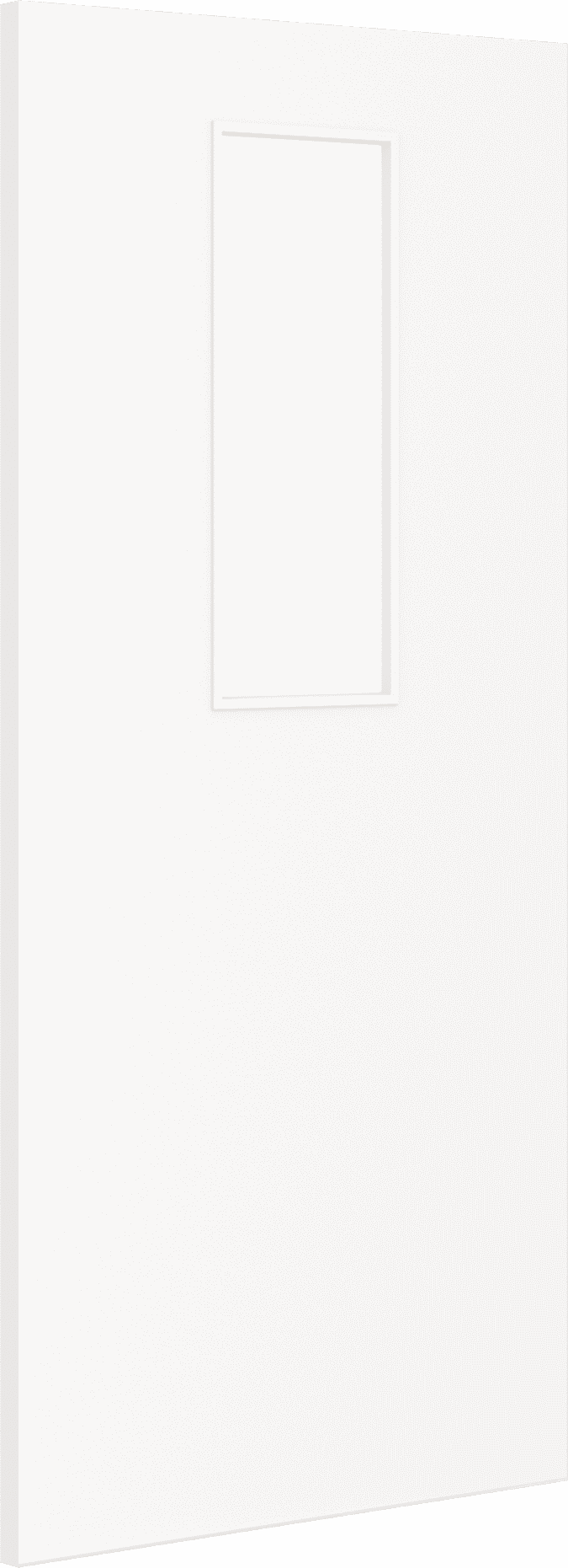 2040mm x 626mm x 44mm Architectural Paint Grade White 14 Clear Glazed Fire Door Blank