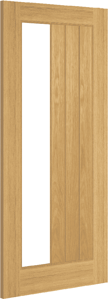 2040x726x44mm Ely 1SL Glazed Oak - Prefinished Fire Door