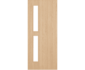 2040mm x 726mm x 44mm Architectural Oak 07 Frosted Glazed - Prefinished FD30 Fire Door Blank