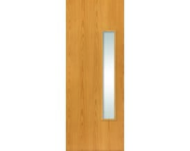 Oak 12G Clear Glazed Fire Door by JB Kind