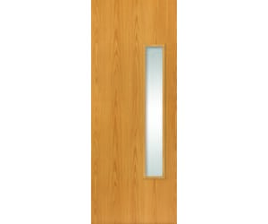Oak 12G Clear Glazed Fire Door by JB Kind