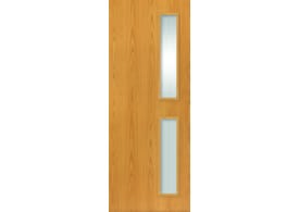 2040 x 926 x 44mm Oak 11G Clear Glazed Fire Door by JB Kind