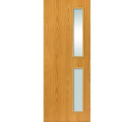 Oak 11G Clear Glazed Fire Door by JB Kind