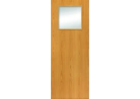 2040 x 826 x 44mm Oak 1G Clear Glazed Fire Door by JB Kind