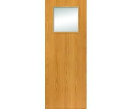 Oak 1G Clear Glazed Fire Door by JB Kind