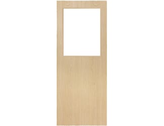 Architectural Ash 01 Clear Glazed - Prefinished Fire Door Blank