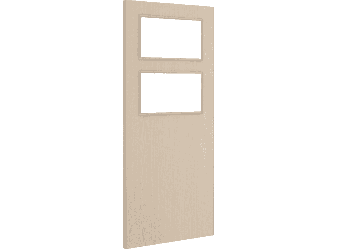 Architectural Ash 02 Clear Glazed - Prefinished Fire Door Blank