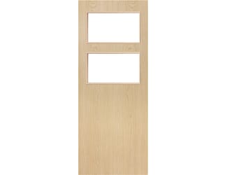 Architectural Ash 02 Clear Glazed - Prefinished Fire Door Blank