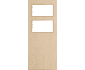 2040mm x 726mm x 44mm Architectural Ash 02 Clear Glazed - Prefinished FD30 Fire Door Blank