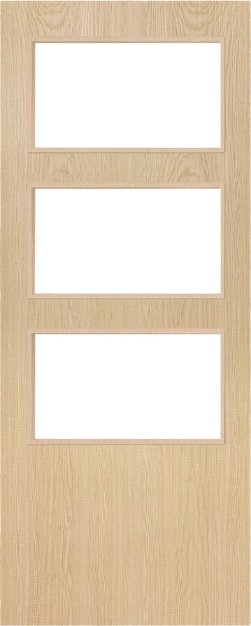 Architectural Ash 03 Clear Glazed - Prefinished Fire Door Blank