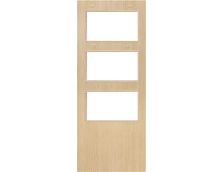 Architectural Ash 03 Clear Glazed - Prefinished Fire Door Blank