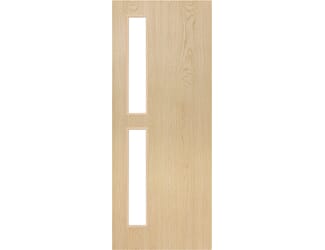 Architectural Ash 07 Clear Glazed - Prefinished Fire Door Blank