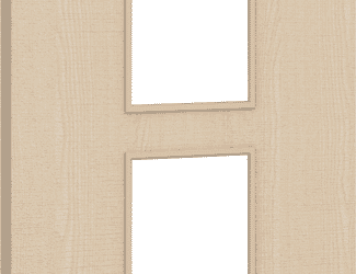 Architectural Ash 09 Clear Glazed - Prefinished Fire Door Blank