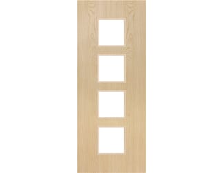 Architectural Ash 09 Clear Glazed - Prefinished Fire Door Blank