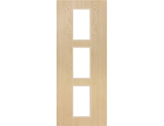 Architectural Ash 11 Clear Glazed - Prefinished Fire Door Blank