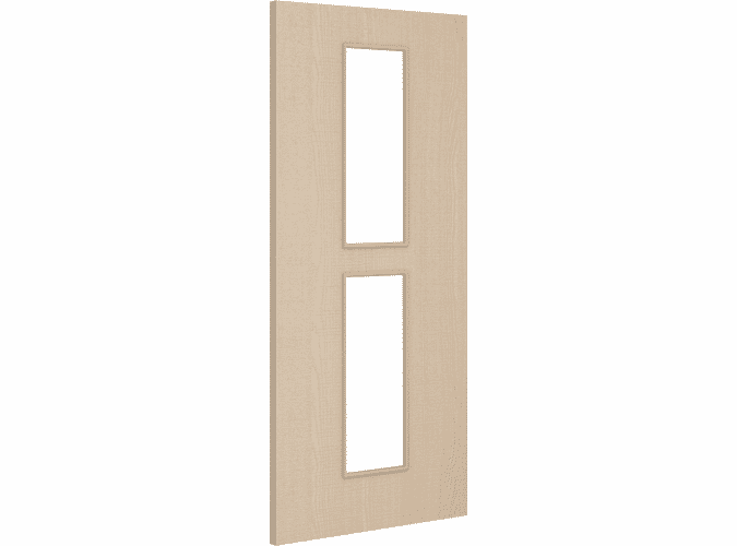 Architectural Ash 12 Clear Glazed - Prefinished Fire Door Blank