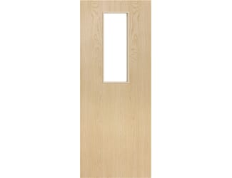 Architectural Ash 14 Clear Glazed - Prefinished Fire Door Blank