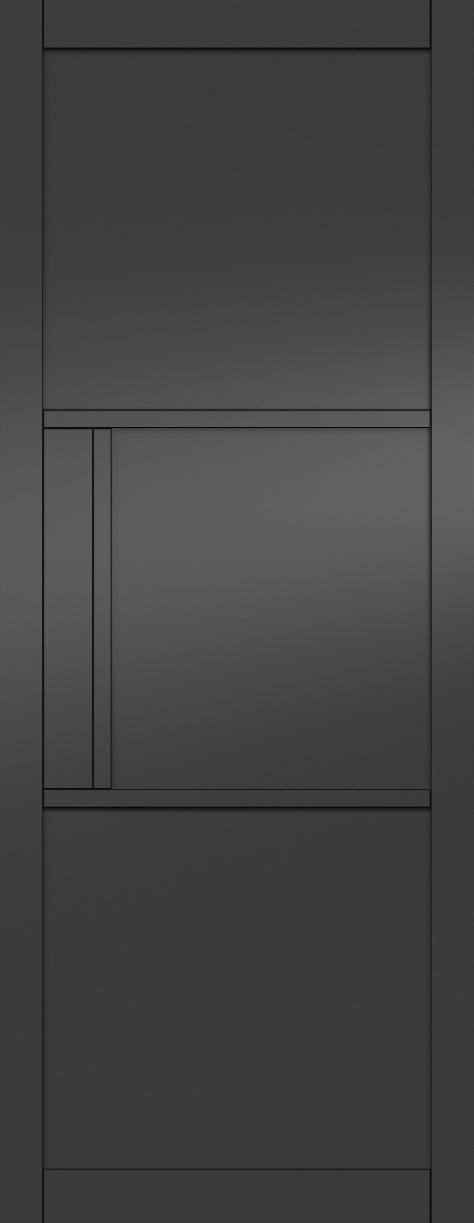 Heritage Black 3 Panel - Prefinished Fire Door