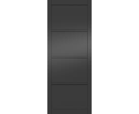 1981 x 762 x 44mm Kensington Black 4 Panel Fire Door