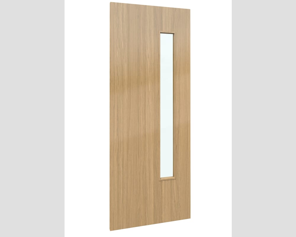 826x2040x44mm Flush Oak Prefinished Solid Core Fire Door