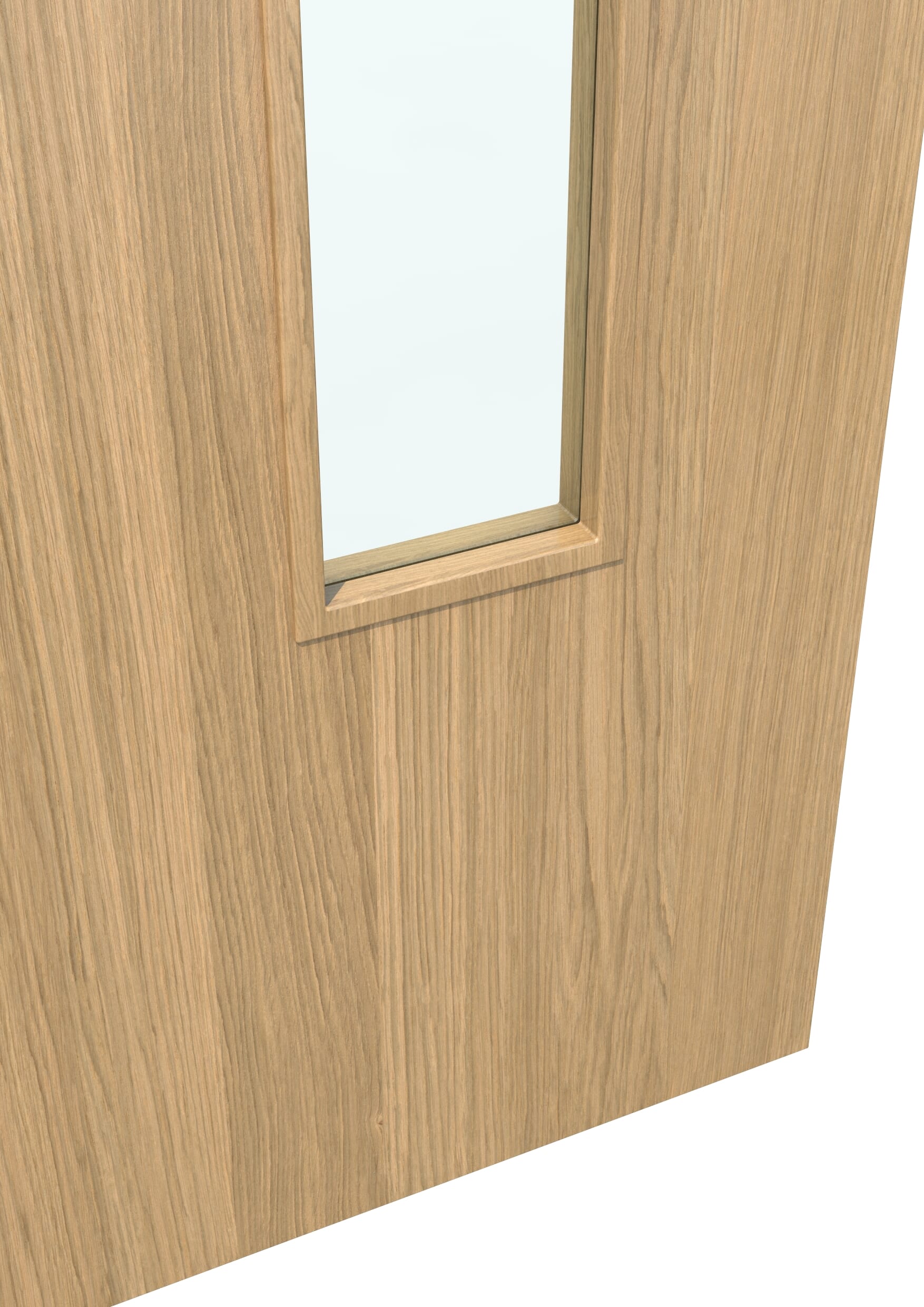 926x2040x44mm Flush Oak Prefinished Solid Core Fire Door at Vivid Doors