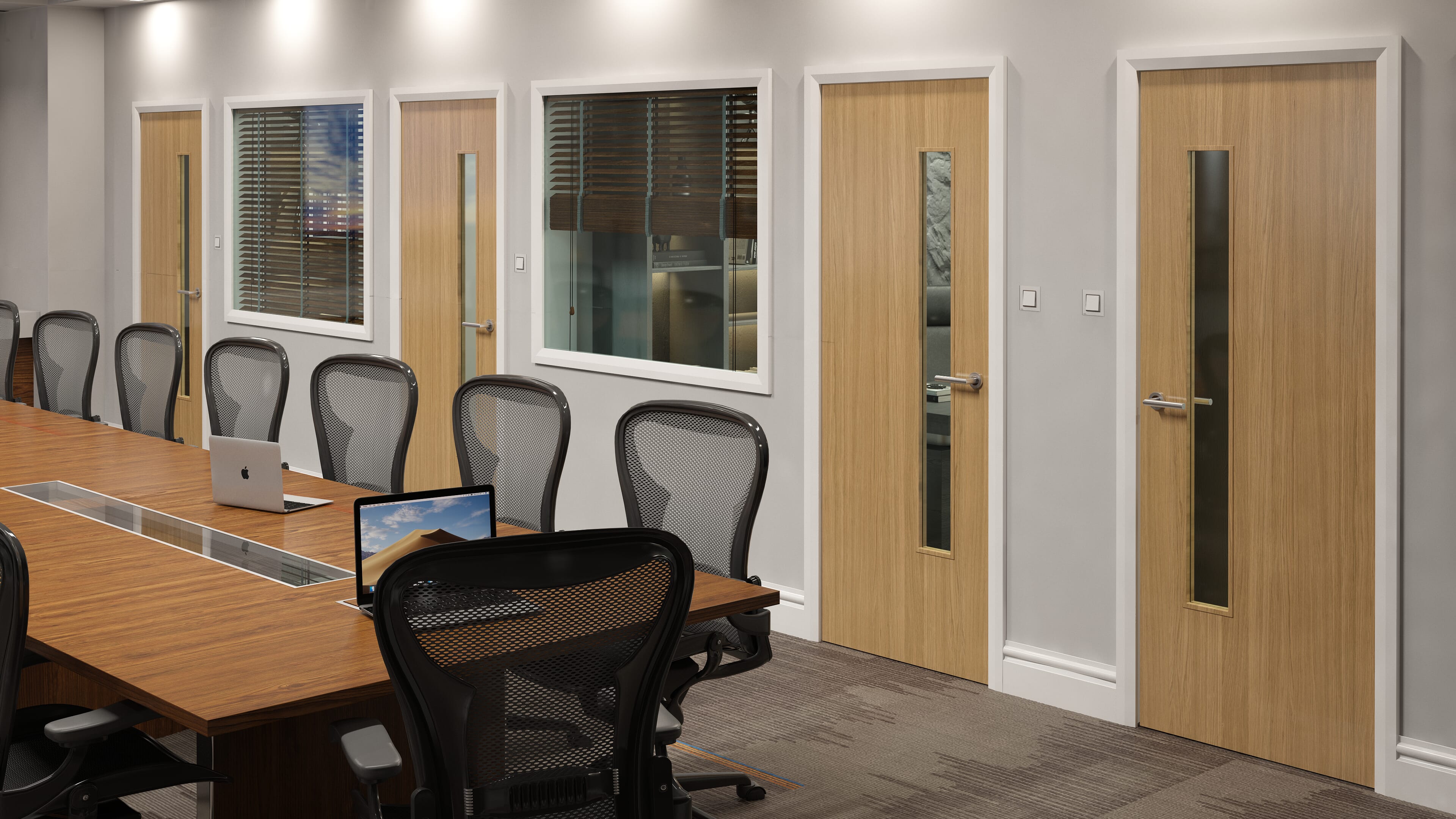 826x2040x44mm Flush Oak Prefinished Solid Core Fire Door at Express Doors Direct