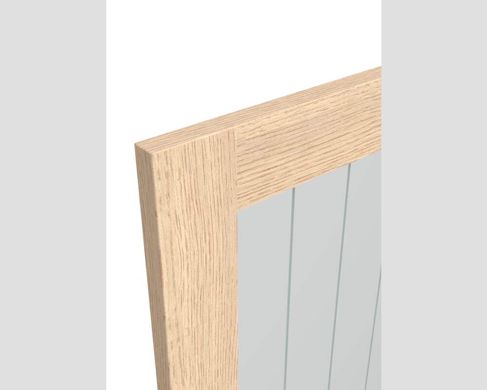 686x1981x44mm (27") Mexicano Oak P10 Brilliant Cut Glazed Fire Door