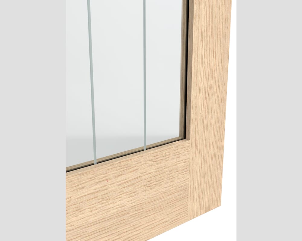 762x1981x44mm (30") Mexicano Oak P10 Brilliant Cut Glazed Fire Door