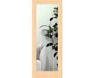 Mexicano Oak P10 Brilliant Cut Glazed - Prefinished Fire Door