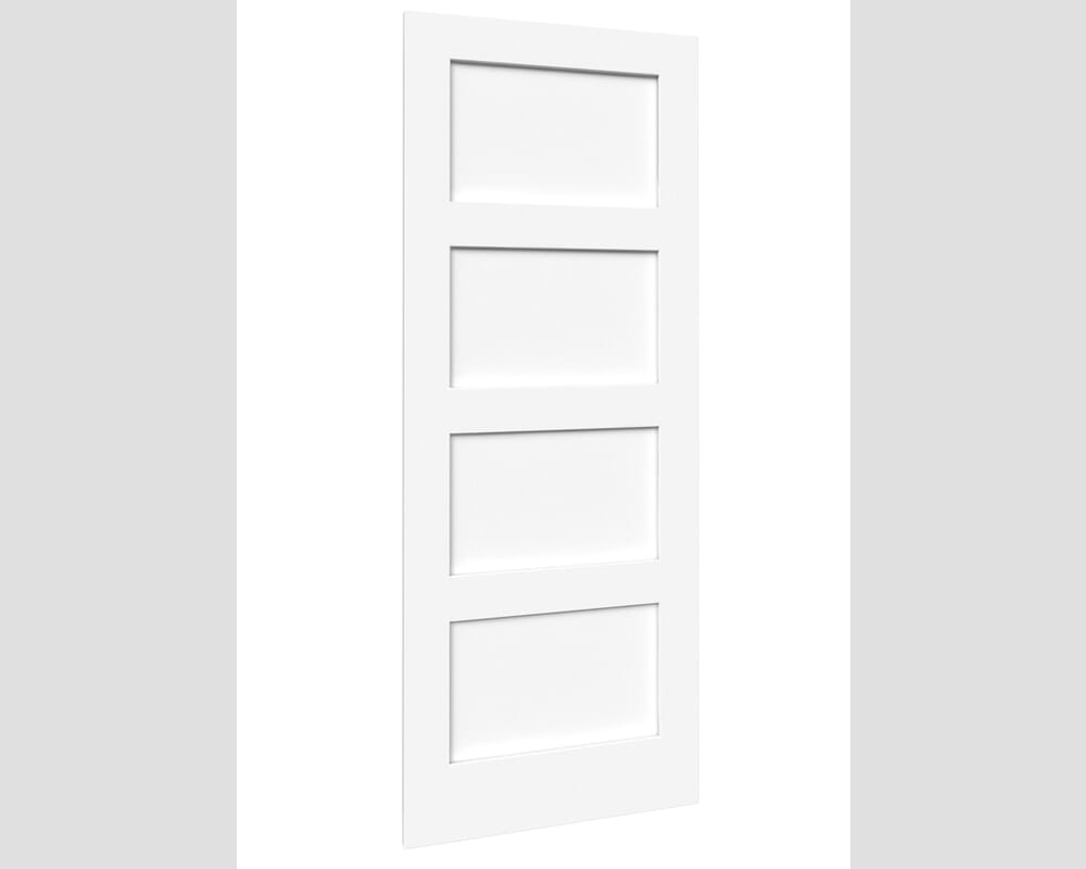 686x1981x44mm (27") White Shaker 4 Panel Fire Door