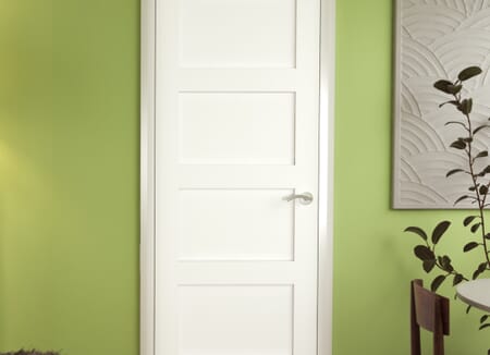 White Shaker 4 Panel Fire Door