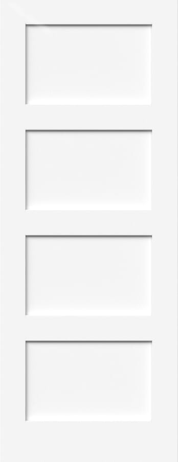 White Shaker 4 Panel Fire Door