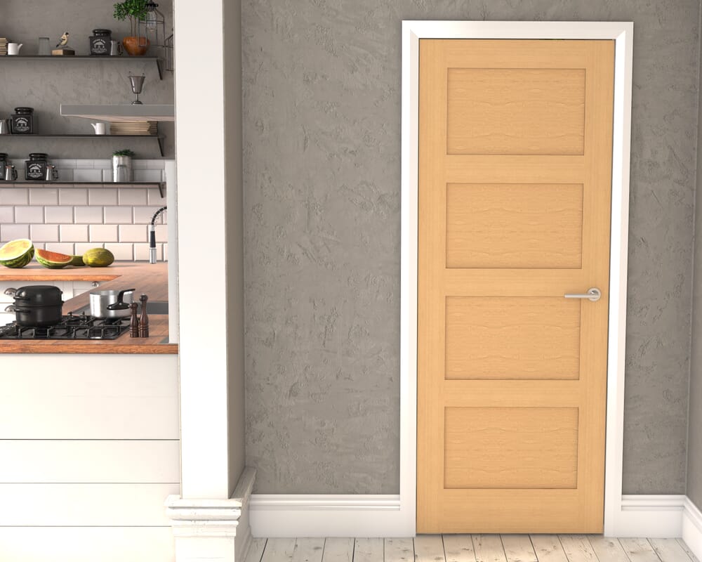 762x1981x44mm (30") Shaker 4P Oak Door