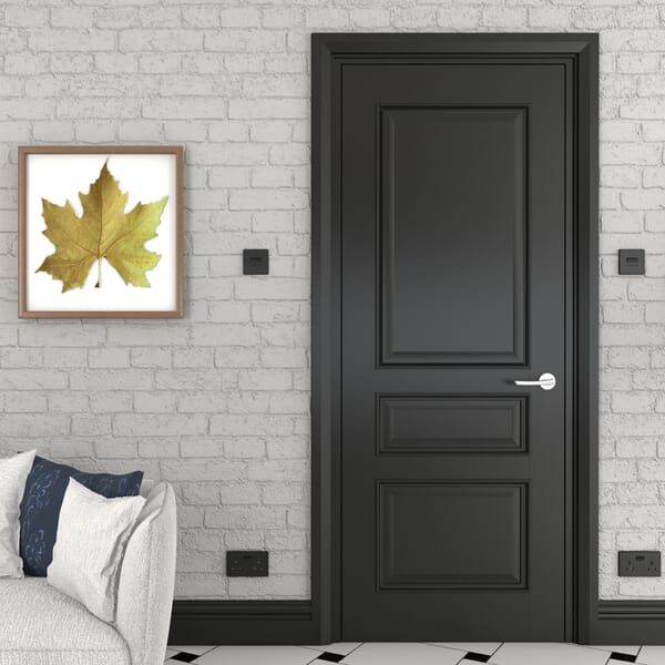 Kent Black - Prefinished Fire Door