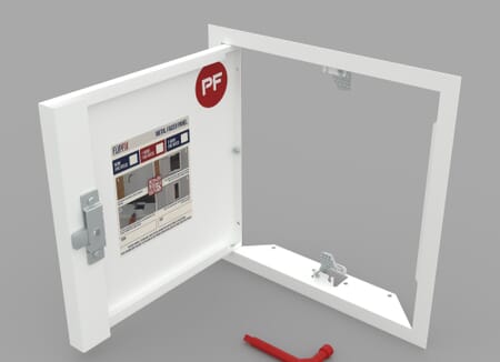 FlipFix White Metal 1 Hour Rated Access Panel Inspection Hatch