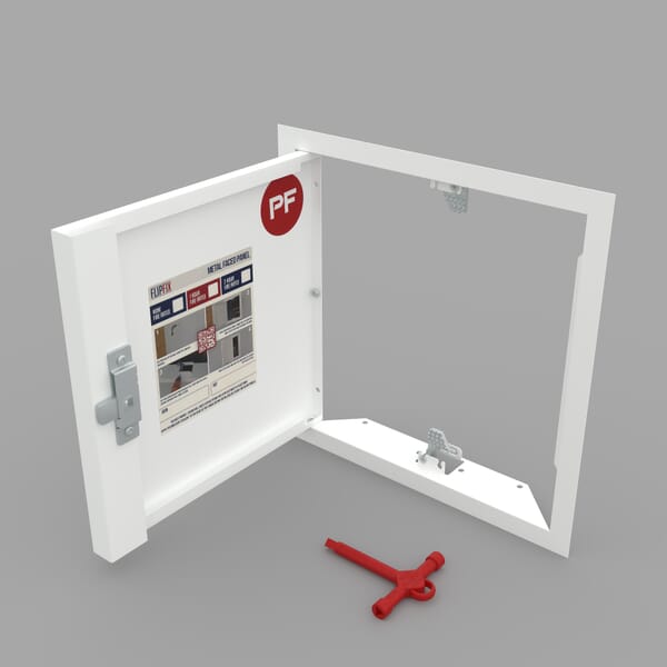 FlipFix White Metal 1 Hour Rated Access Panel Inspection Hatch