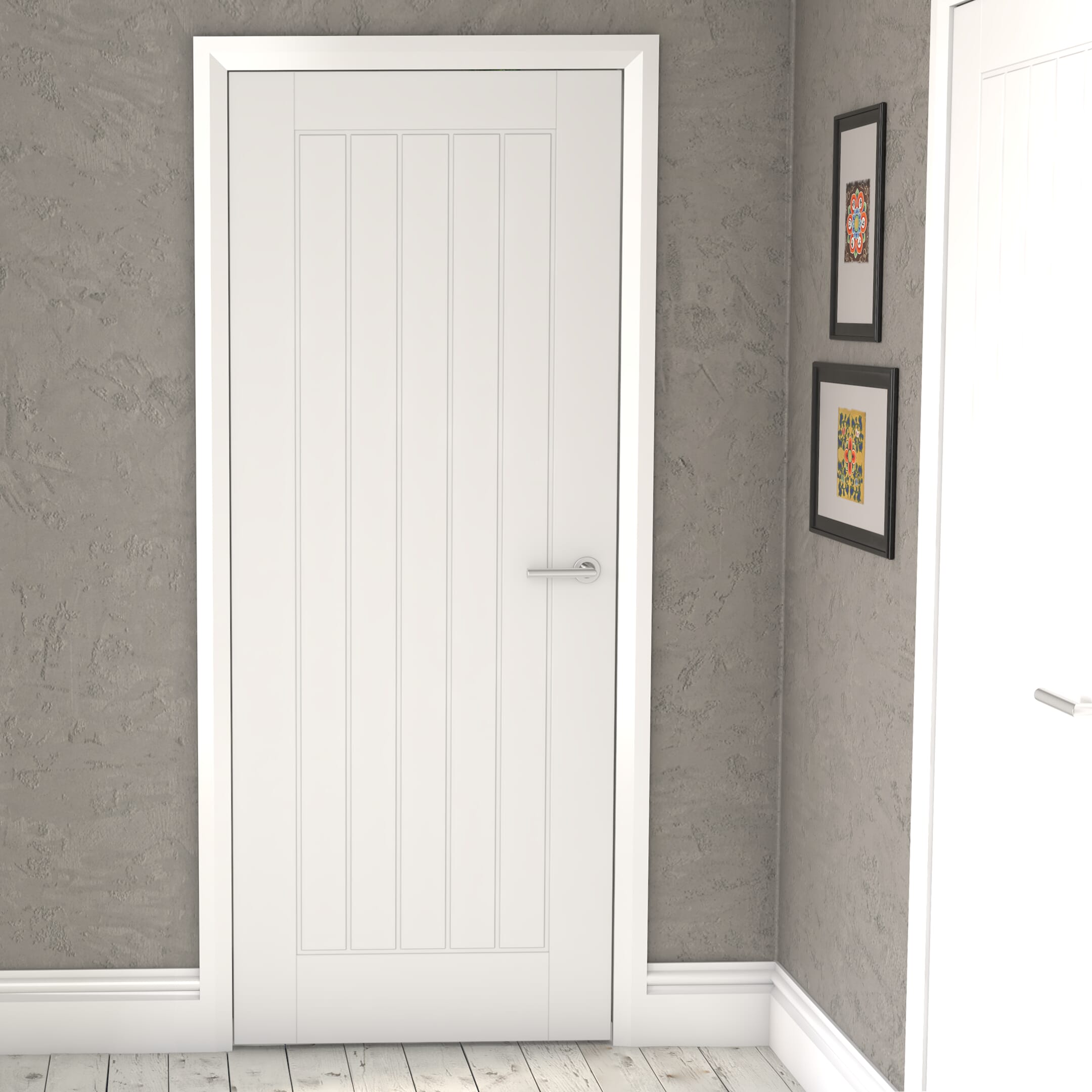 White Smooth Mexicano Fire Door