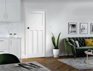 Essentials 1930s Shaker White Fire Door