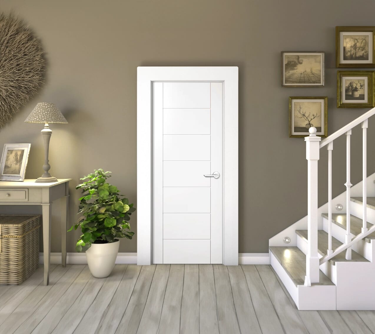 Essentials Corsica White Fire Door