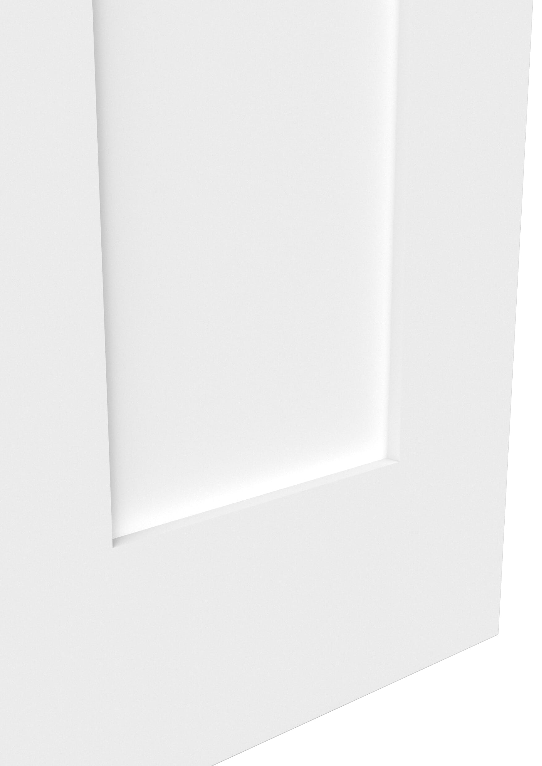 762x1981x44mm (30") White Victorian 4 Panel Shaker - Clear Glass Prefinished Fire Door
