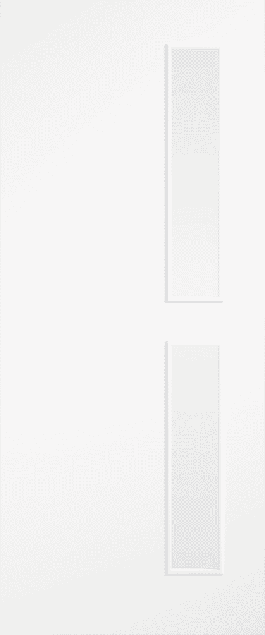 Flush White 16G Clear Glazed Fire Door