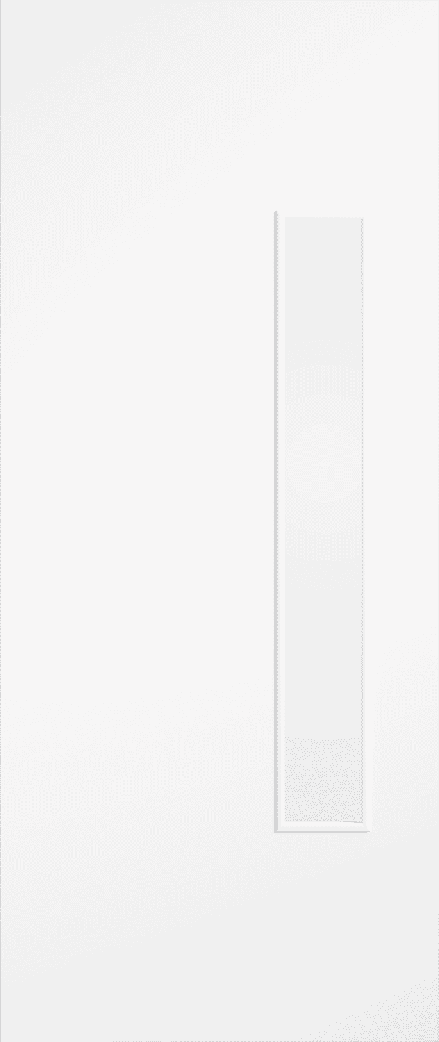 Flush White 18G Clear Glazed Fire Door