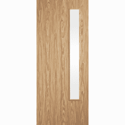 Flush Oak Prefinished 20G Clear Glazed Fire Door