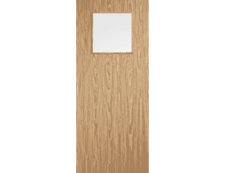 Flush Oak Prefinished 1G Clear Glazed Fire Door