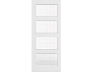 Architectural Paint Grade White 04 Georgian Wired Glazed Fire Door Blank