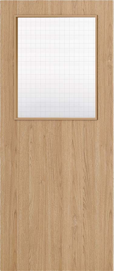 Architectural Oak 01 Georgian Wired Glazed - Prefinished Fire Door Blank