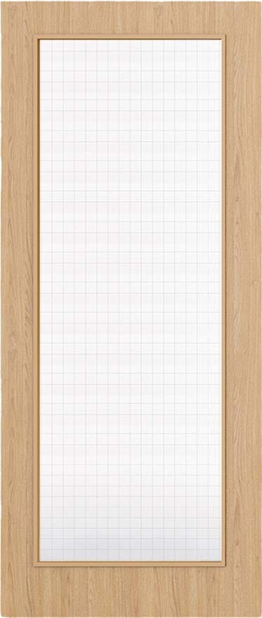 Architectural Oak 05 Georgian Wired Glazed - Prefinished Fire Door Blank