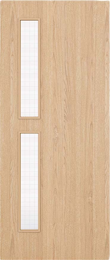 Architectural Oak 07 Georgian Wired Glazed - Prefinished Fire Door Blank
